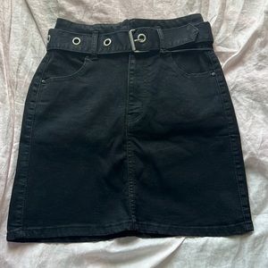 NWT refuge black denim skirt